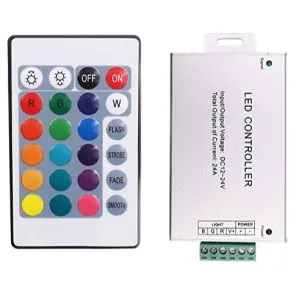 12-24v RGB RF 24a Led Controller With Remote Bing Light