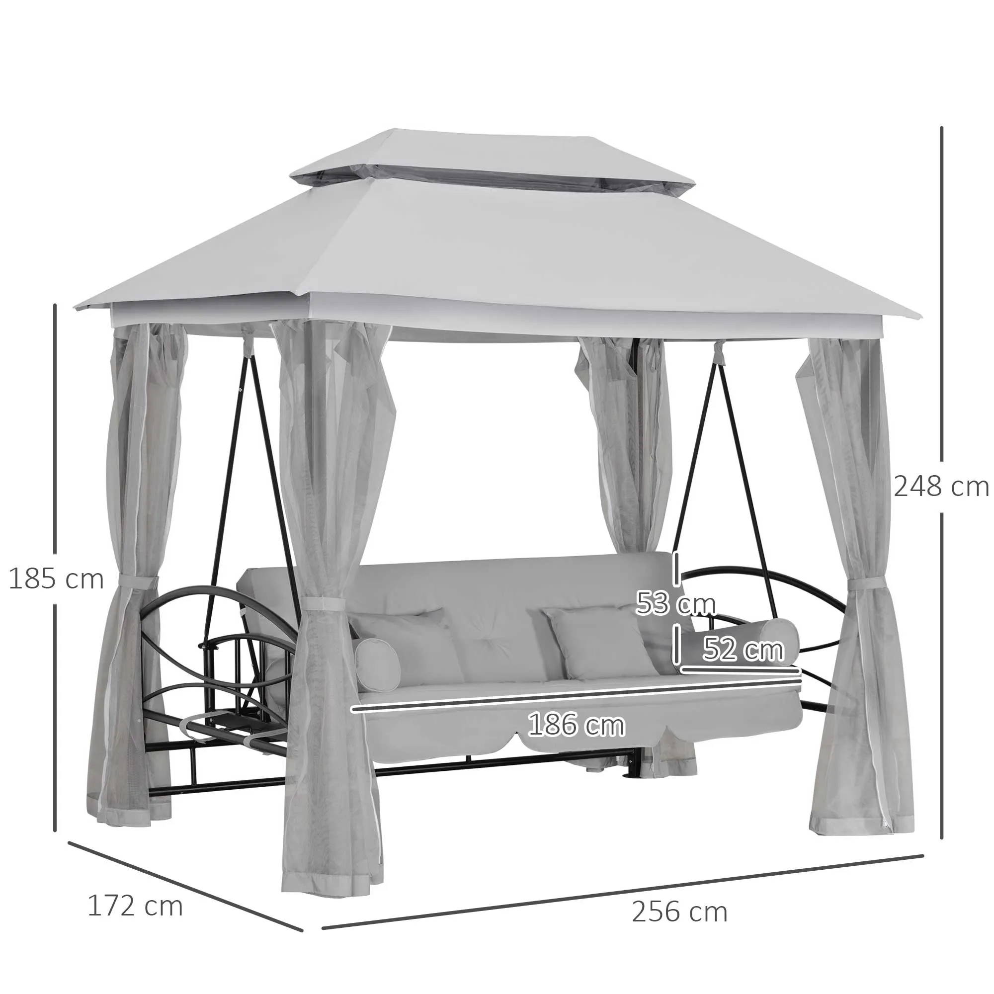 3 Seater Convertible Swing Chair