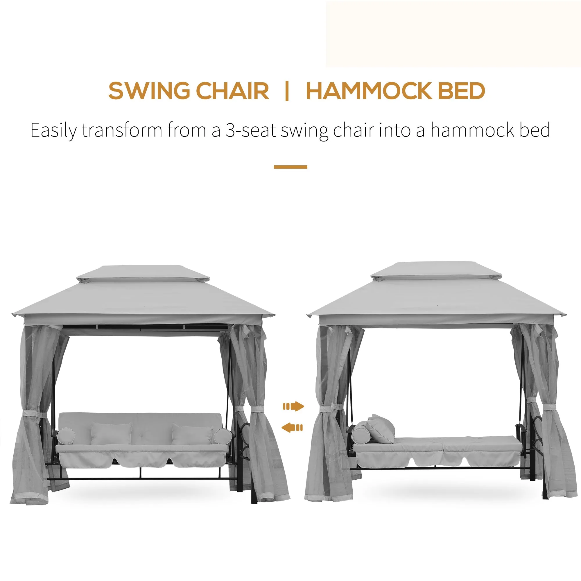 3 Seater Convertible Swing Chair