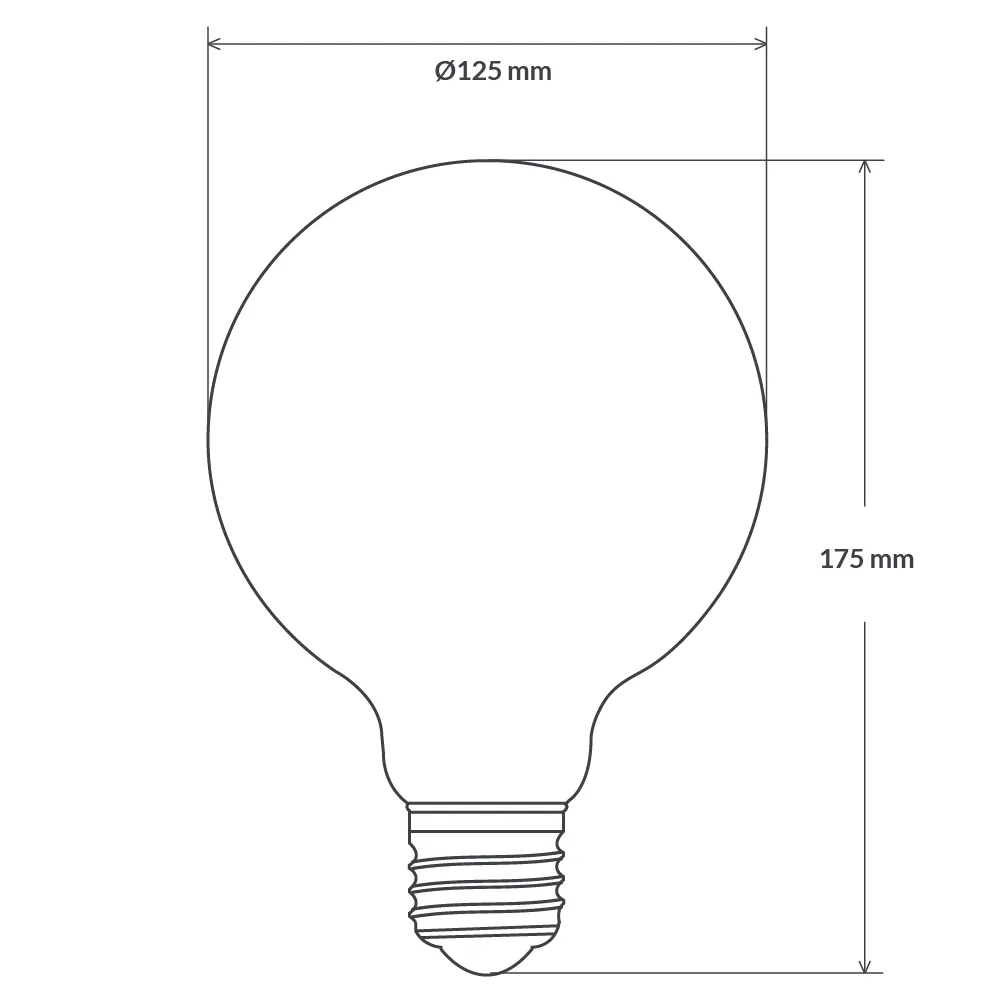 8W G125 Mirror Crown LED Globe E27