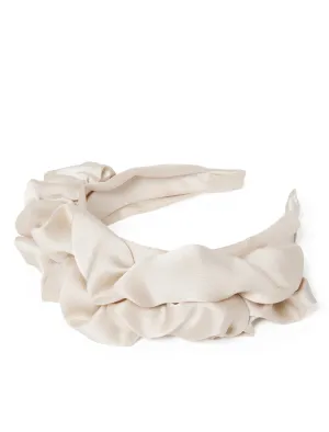 Adeline Satin Ruffle Headband