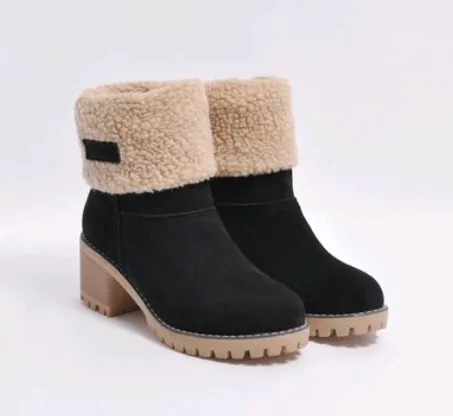 Ankle Fur Lined Snow Boots