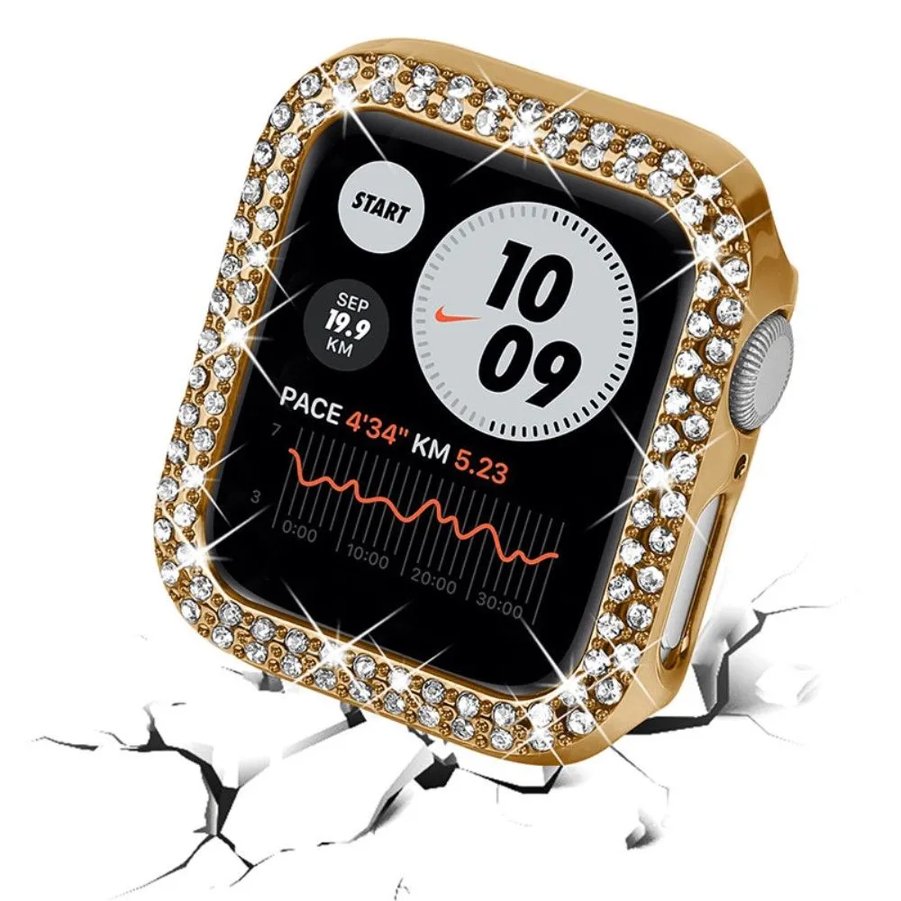 Apple Watch (41mm) rhinestone décor protective cover - Gold