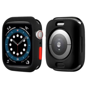 Apple Watch (45mm) candy color button TPU cover - Black / Red