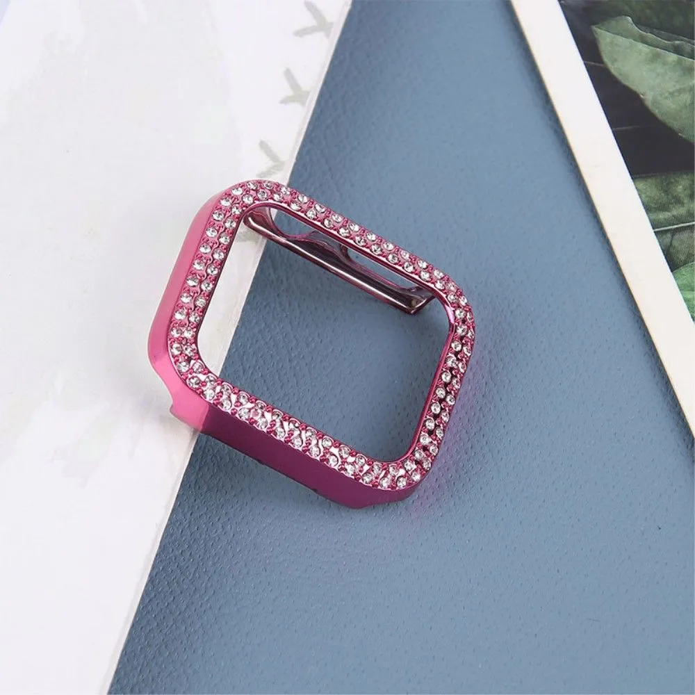 Apple Watch (45mm) rhinestone décor protective cover - Rose Pink