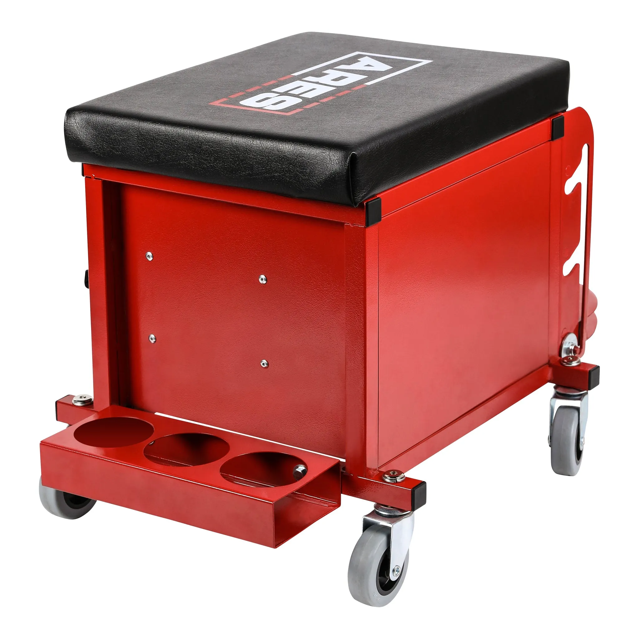 ARES 62042 - Red Heavy Duty Rolling Shop Stool