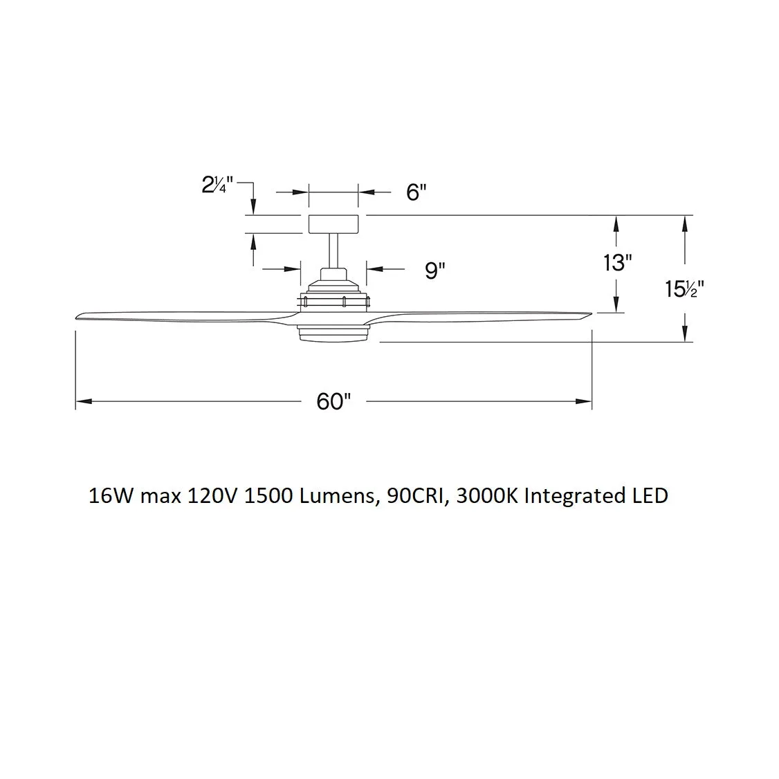 Artiste Outdoor LED Ceiling Fan