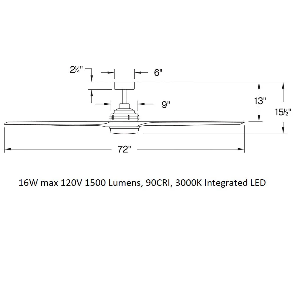 Artiste Outdoor LED Ceiling Fan