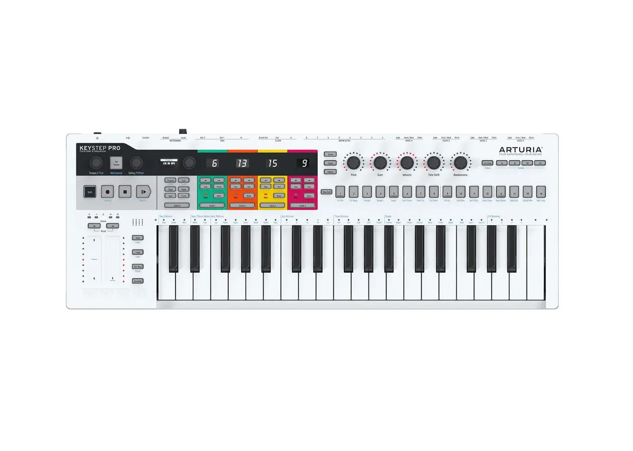 Arturia KeyStep Pro Polyphonic Step Sequencer & Keyboard Controller