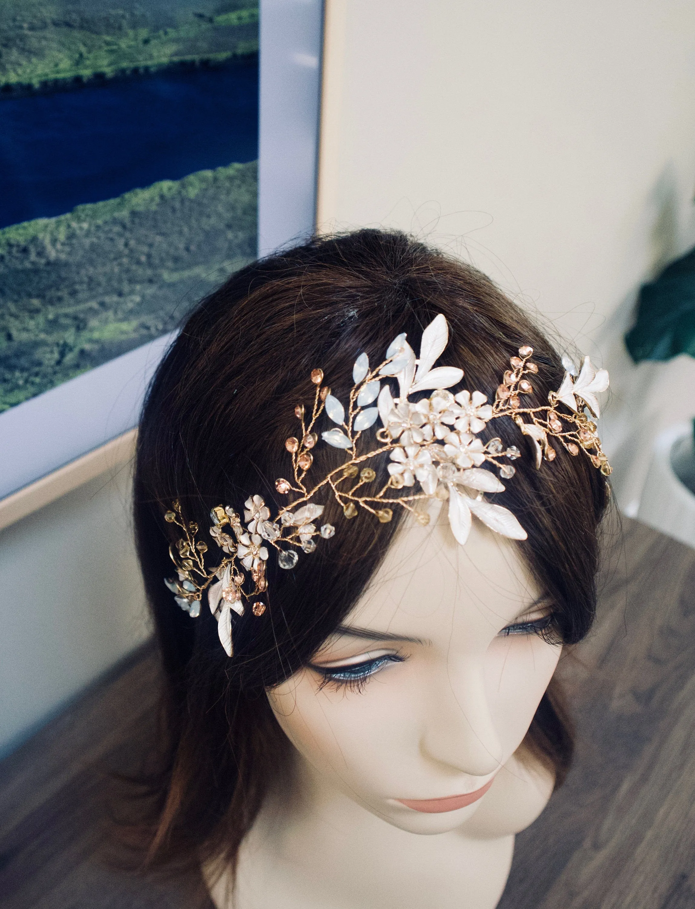 Bridal Headband Wedding Headband Bridal hair crown Bridal Hair piece Bridal Hair Vine Vintage Bridal Hair piece Wedding Hair Accessories