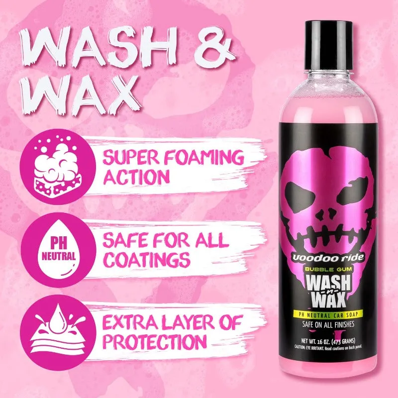 Bubble Gum Wash-N-Wax, pH Neutral Car Soap with Carnauba Wax for a high Gloss Finish