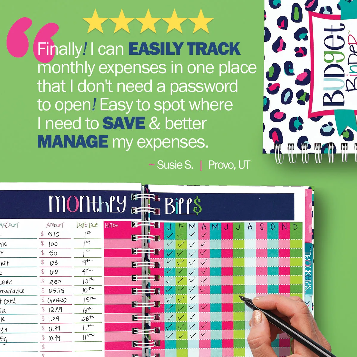 Budgeting Bundle | Budget Binder™ Financial Workbook   Mini Peek at the Week® Planner Pad   Sticker Set