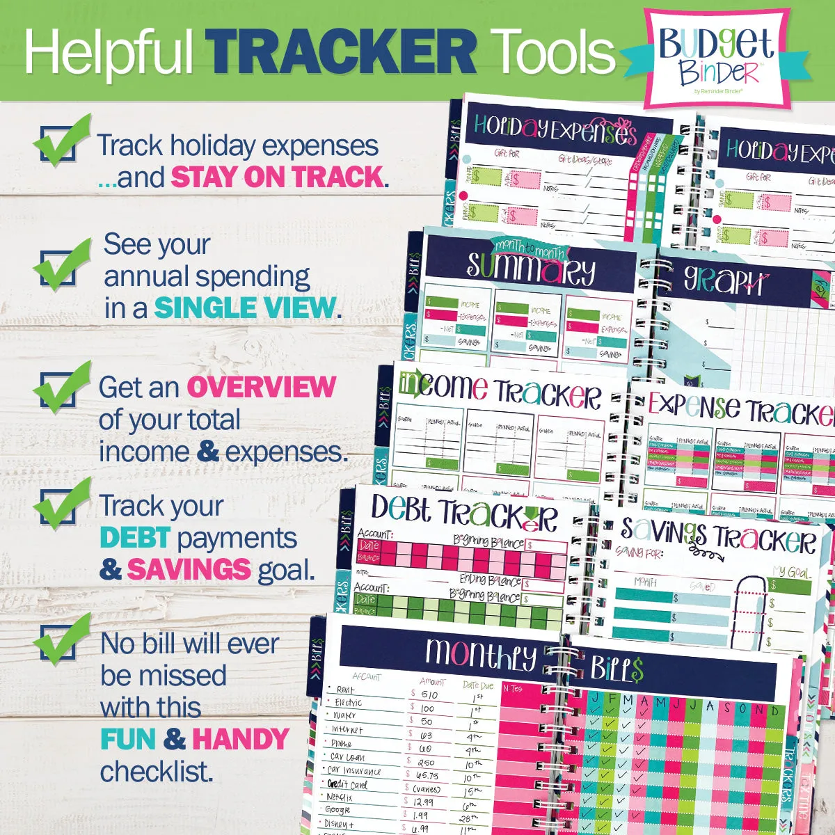 Budgeting Bundle | Budget Binder™ Financial Workbook   Mini Peek at the Week® Planner Pad   Sticker Set