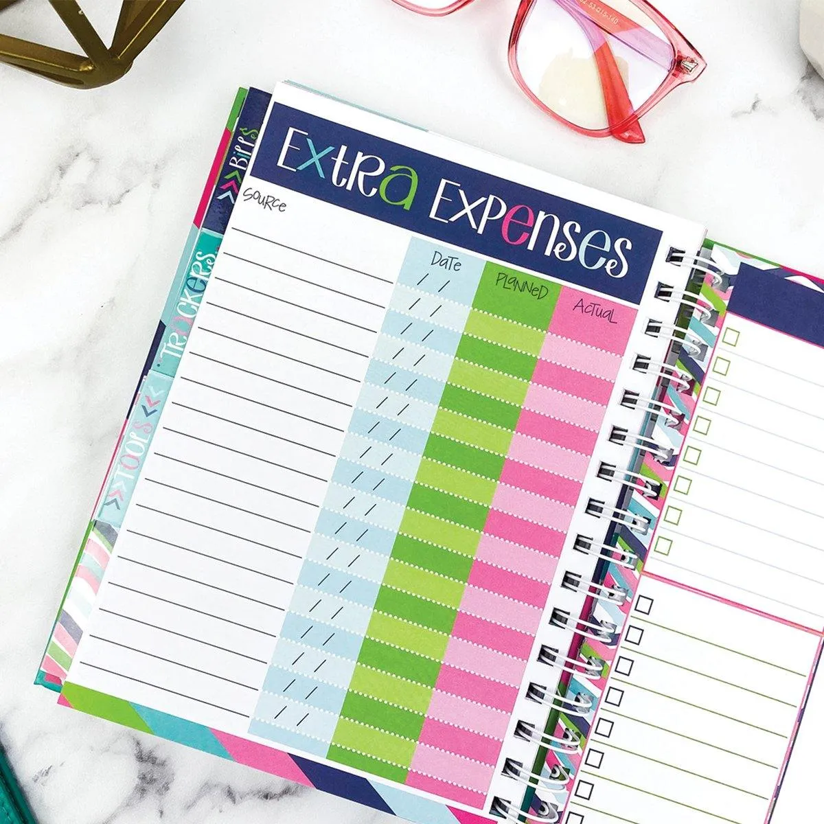 Budgeting Bundle | Budget Binder™ Financial Workbook   Mini Peek at the Week® Planner Pad   Sticker Set