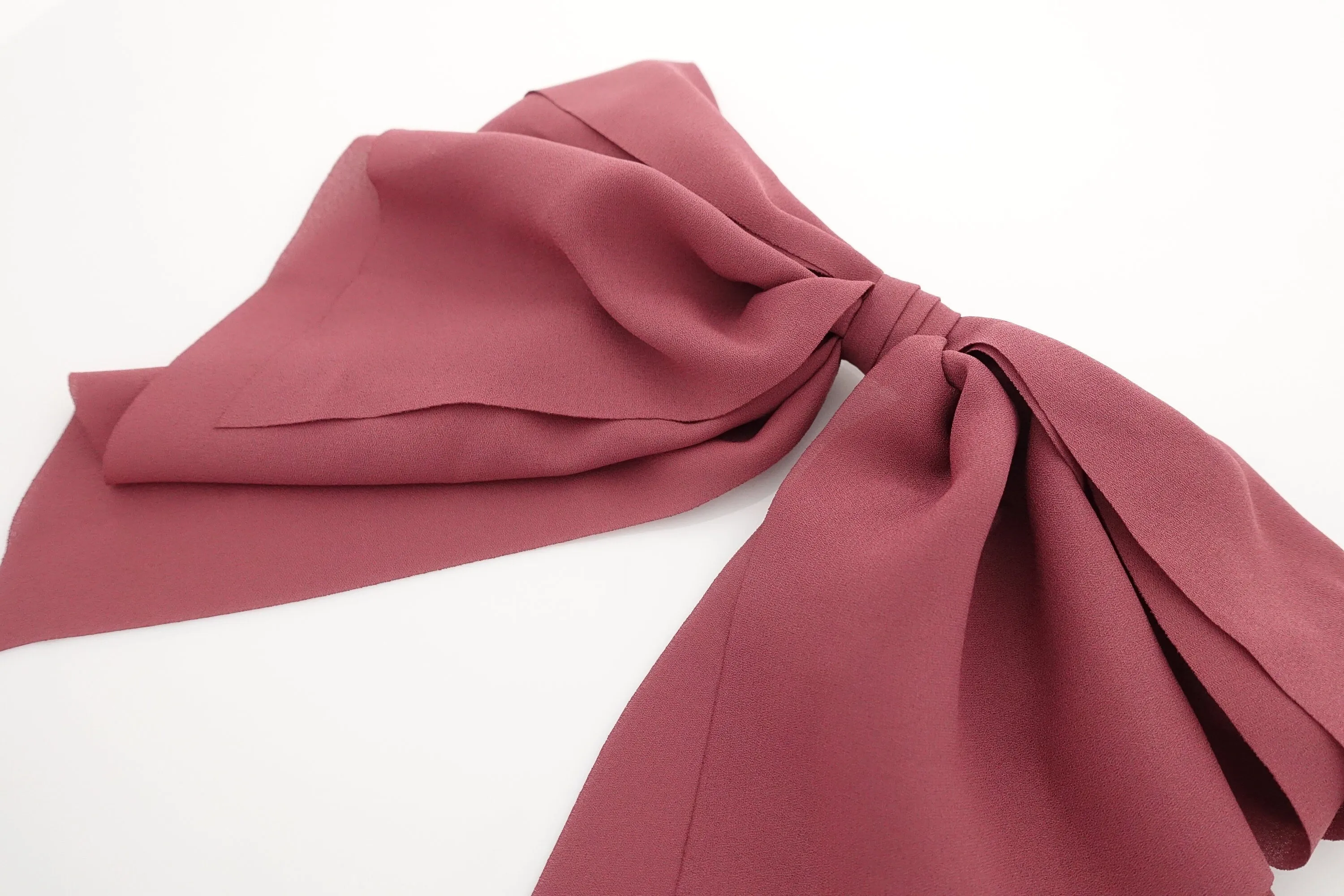 chiffon drape frill  layered  hair bow feminine style women hair accessories