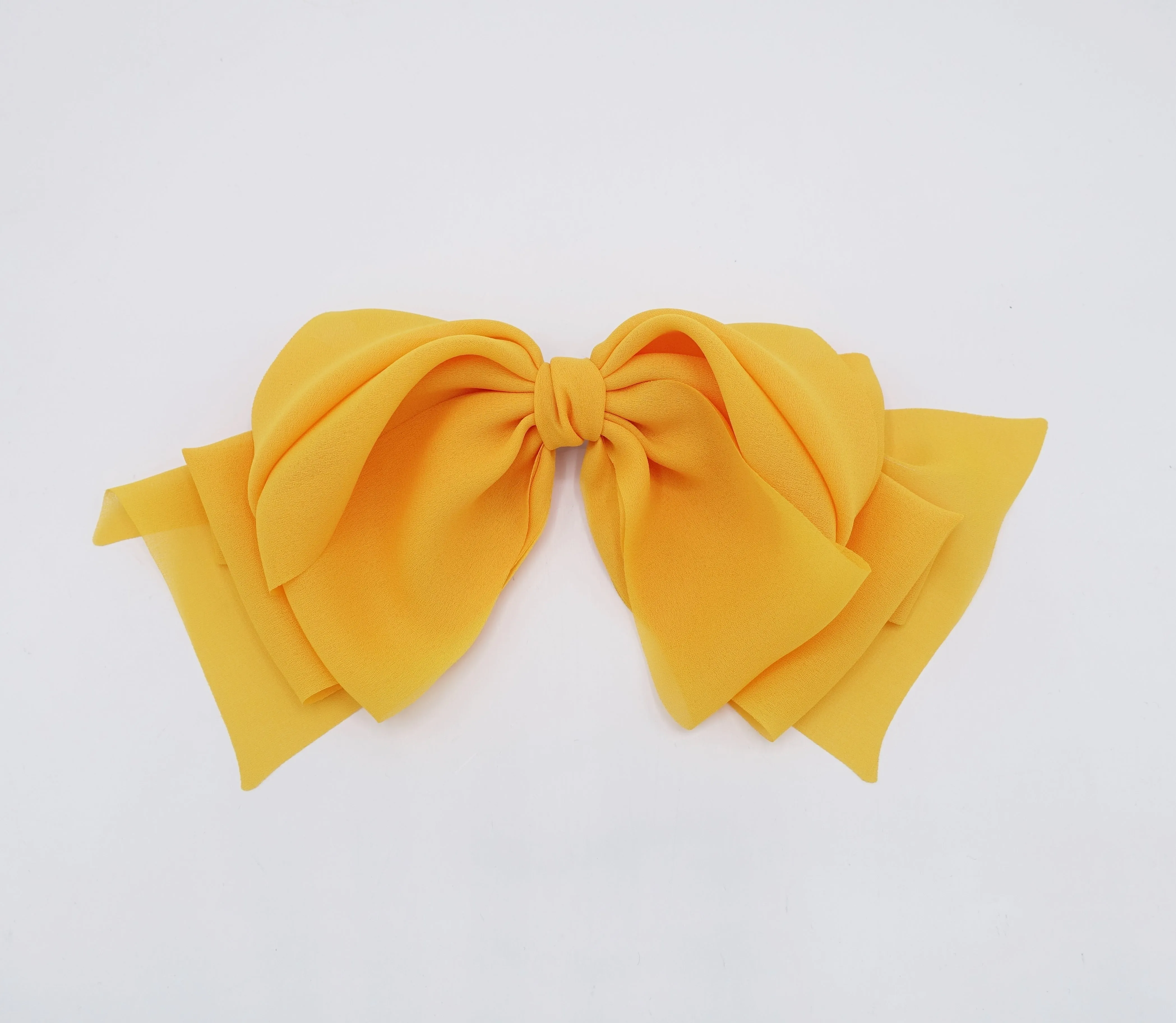 chiffon drape hair bow feminine hair accessory