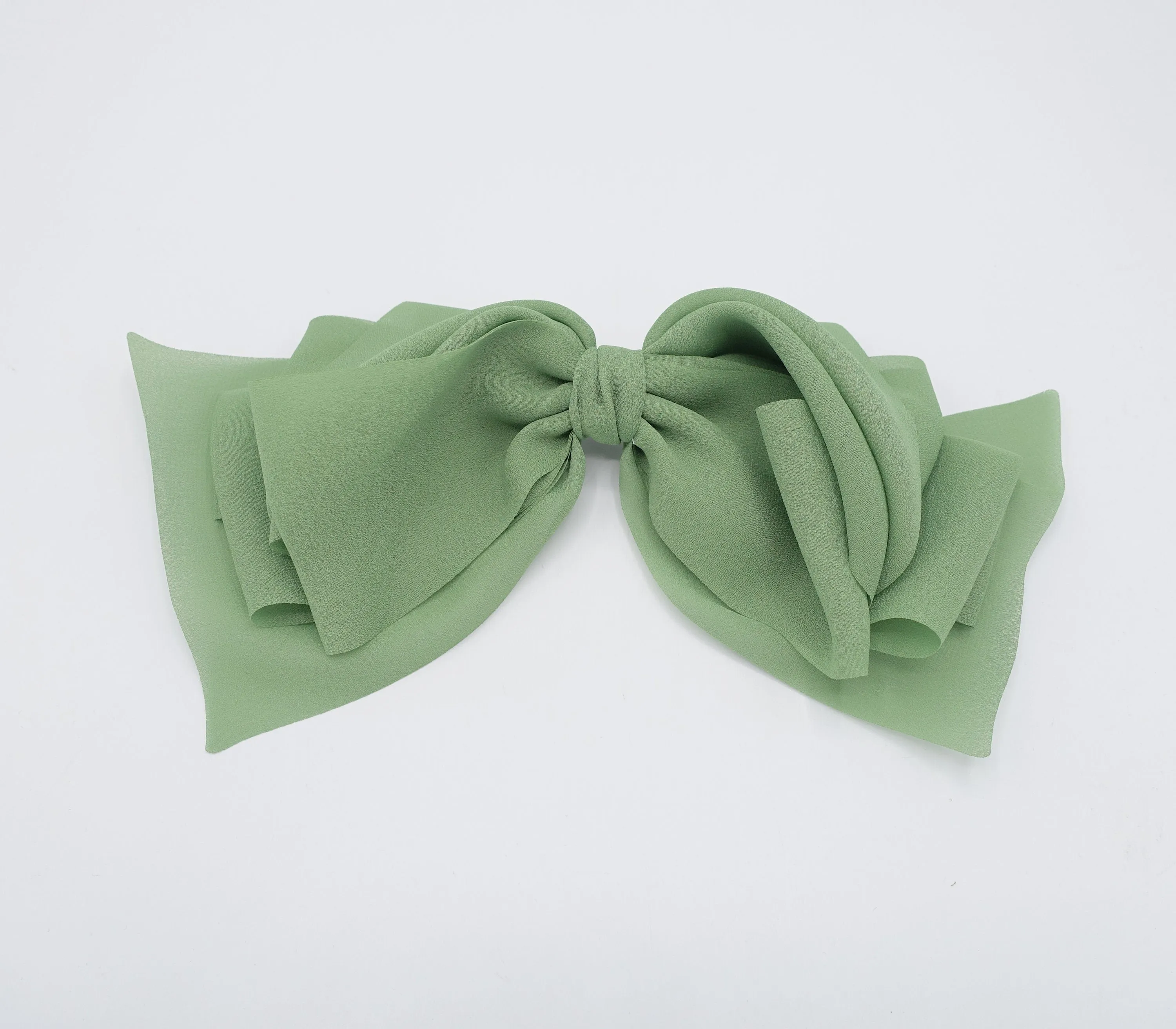 chiffon drape hair bow feminine hair accessory