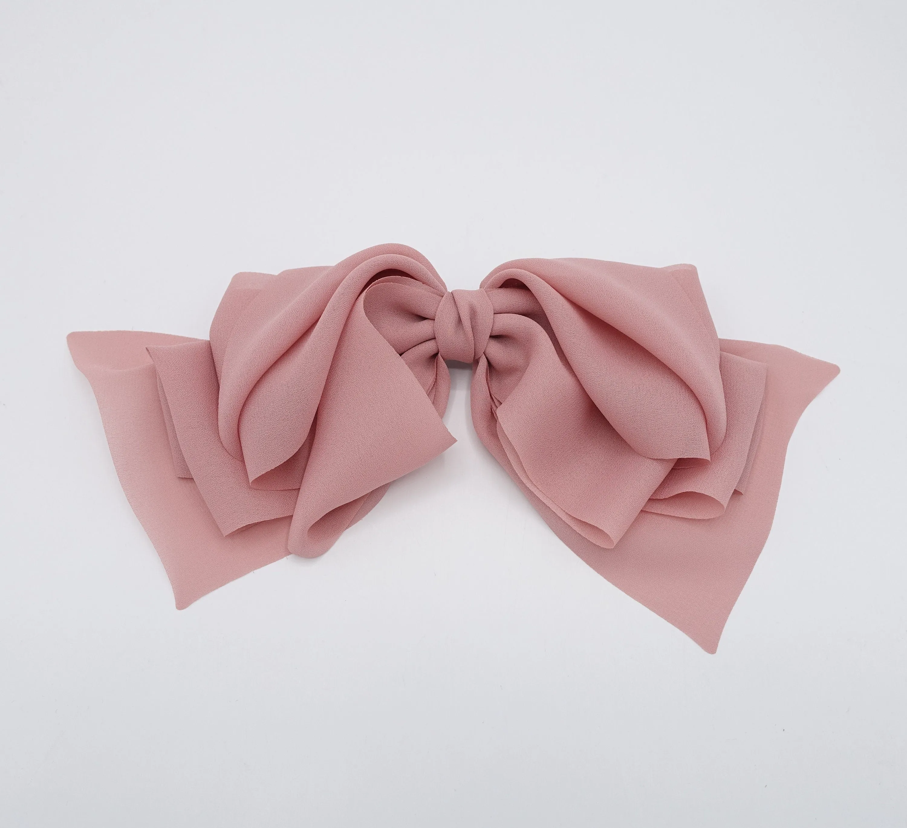 chiffon drape hair bow feminine hair accessory