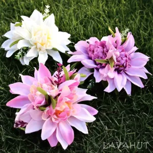 Chrysanthemum Pink Hawaiian Flower Hair Clip