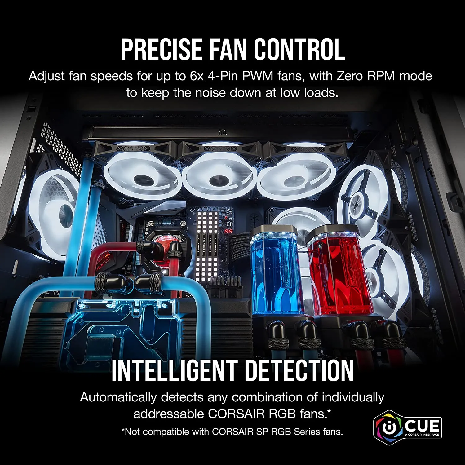 Corsair iCUE COMMANDER CORE XT, Digital Fan Speed and RGB Lighting Controller (Control up to Six PWM Case Fans and 264 RGB LEDs, Zero RPM Mode) Black