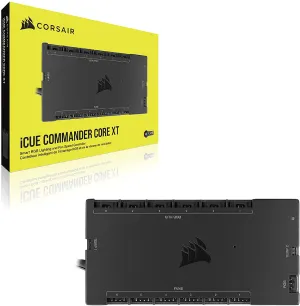 Corsair iCUE COMMANDER CORE XT, Digital Fan Speed and RGB Lighting Controller (Control up to Six PWM Case Fans and 264 RGB LEDs, Zero RPM Mode) Black