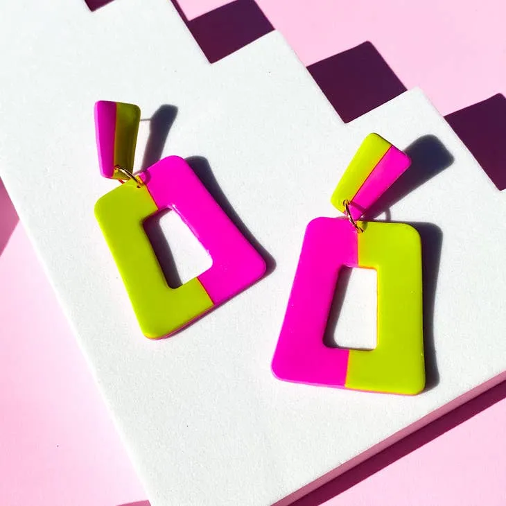 Duo-Toned Dangle Earrings