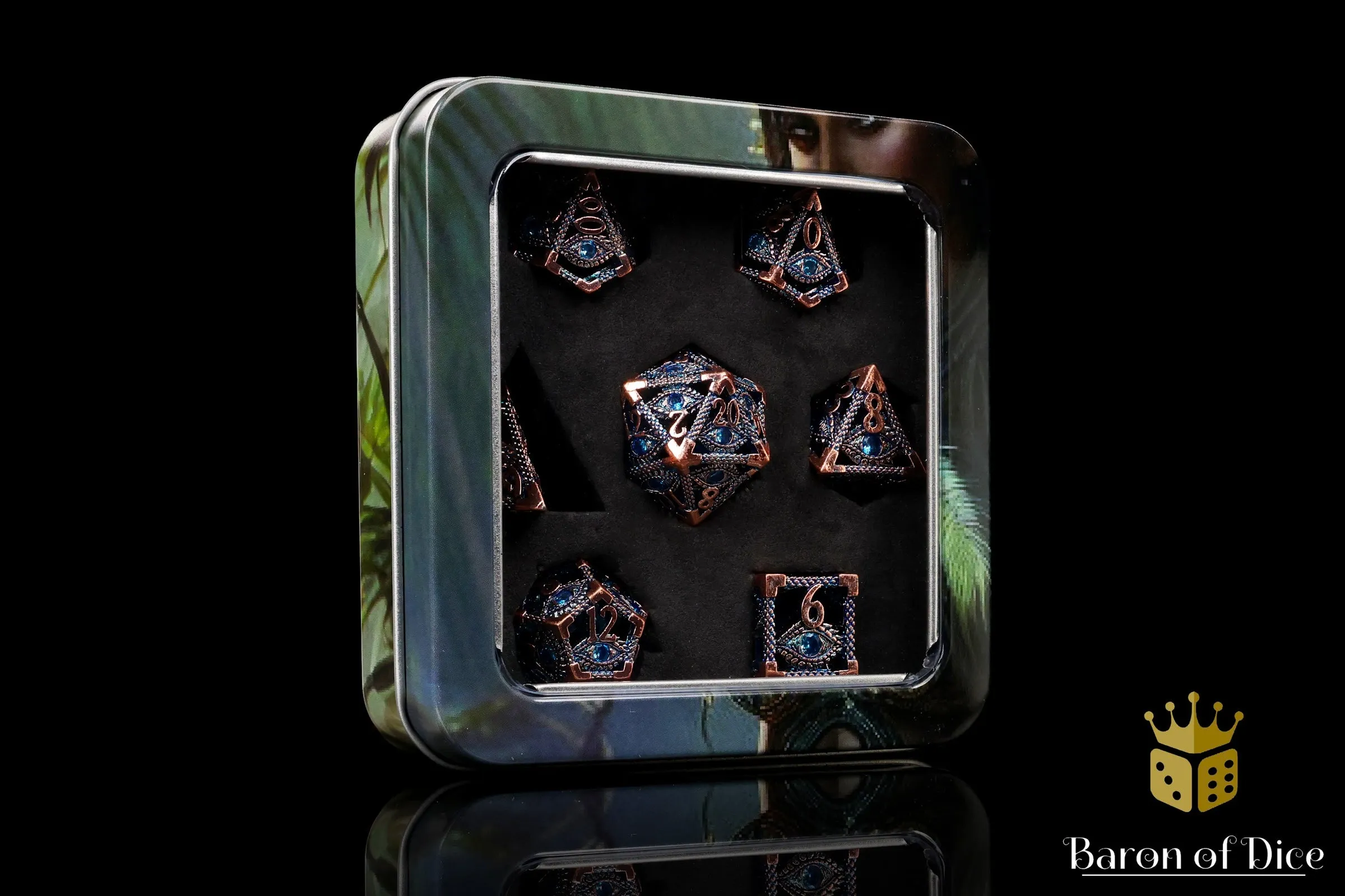 Eye of Providence Metal RPG Dice Set - 7 Pieces