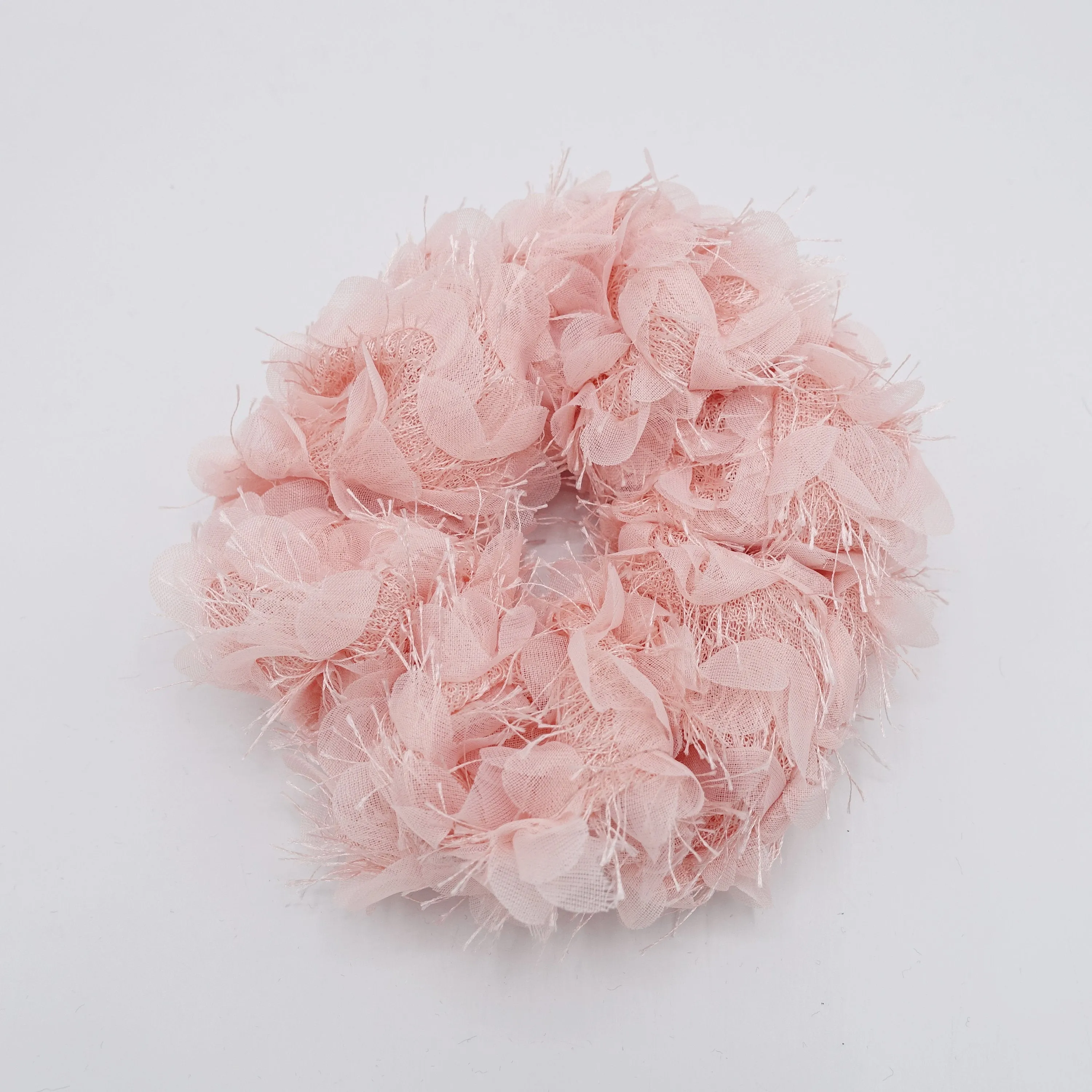 flower scrunchies, petal scrunchies for women