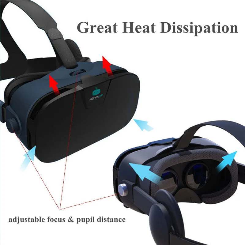 Gafas-3D VR Glasses Headset with Helmet Controller Virtual Reality Goggles for Iphone X LG Sony Xiaomi Watch 3D Movie Video #refresh