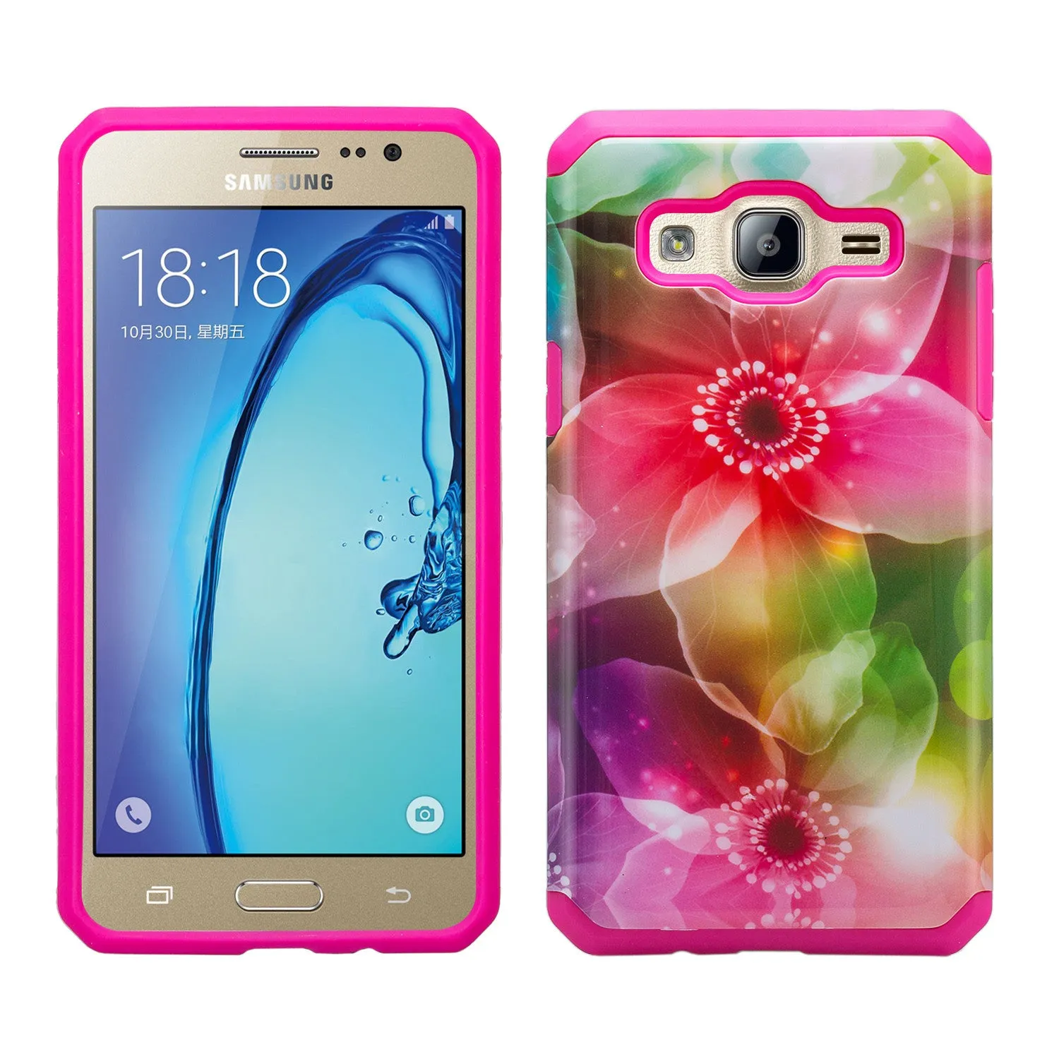 Galaxy On5 Case, Slim Hybrid [Impact/Shock Resistant] Dual Layer Case for Samsung Galaxy On5 - Lily Pedals