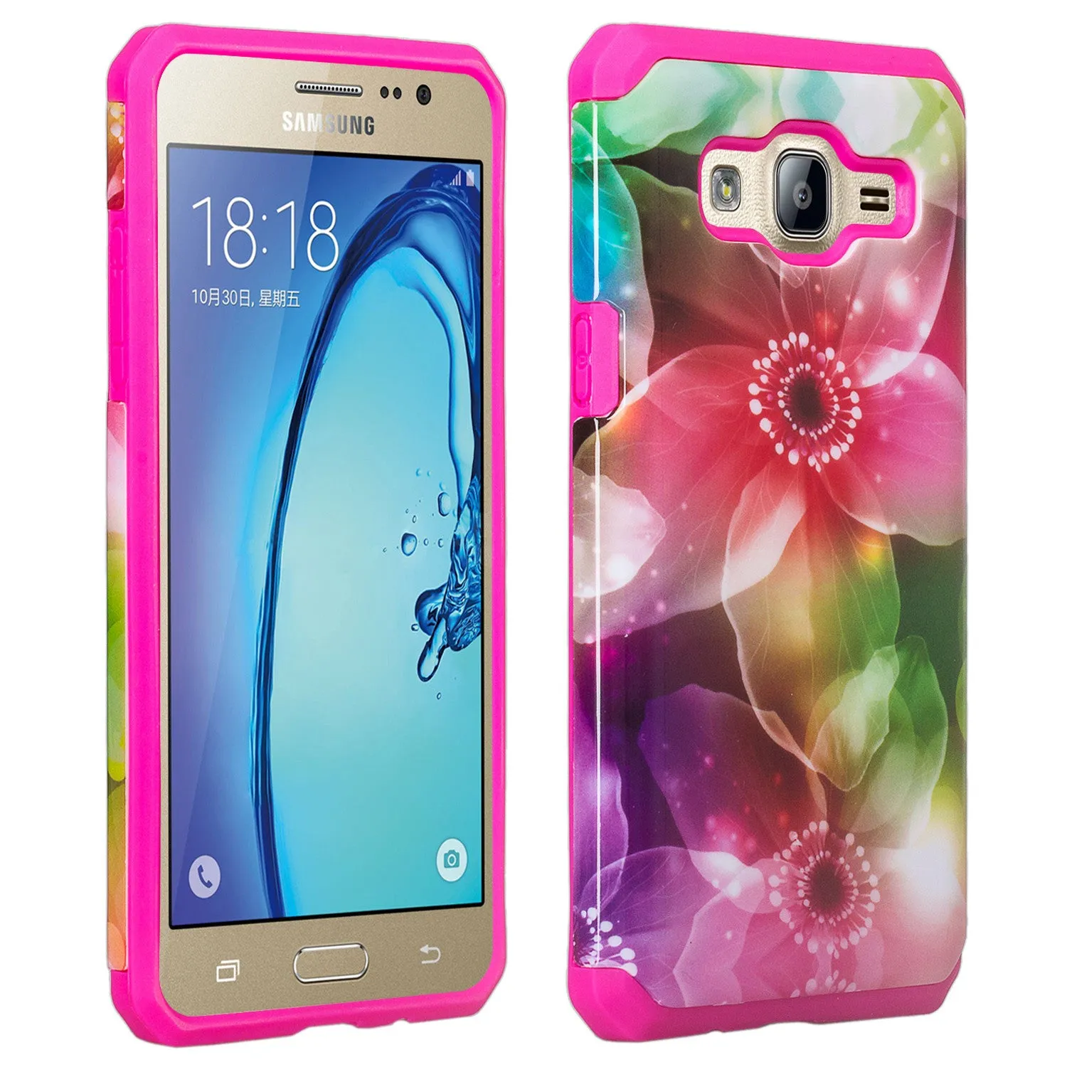 Galaxy On5 Case, Slim Hybrid [Impact/Shock Resistant] Dual Layer Case for Samsung Galaxy On5 - Lily Pedals