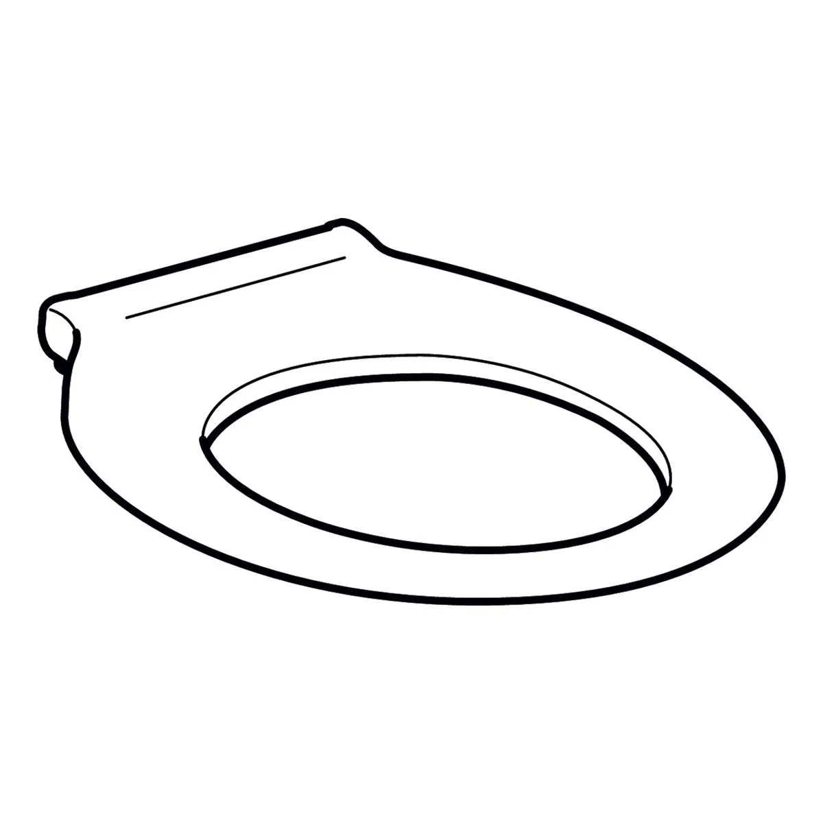 Geberit Selnova Barrier-free Toilet Seat Ring (45 cm) in Carmine Red