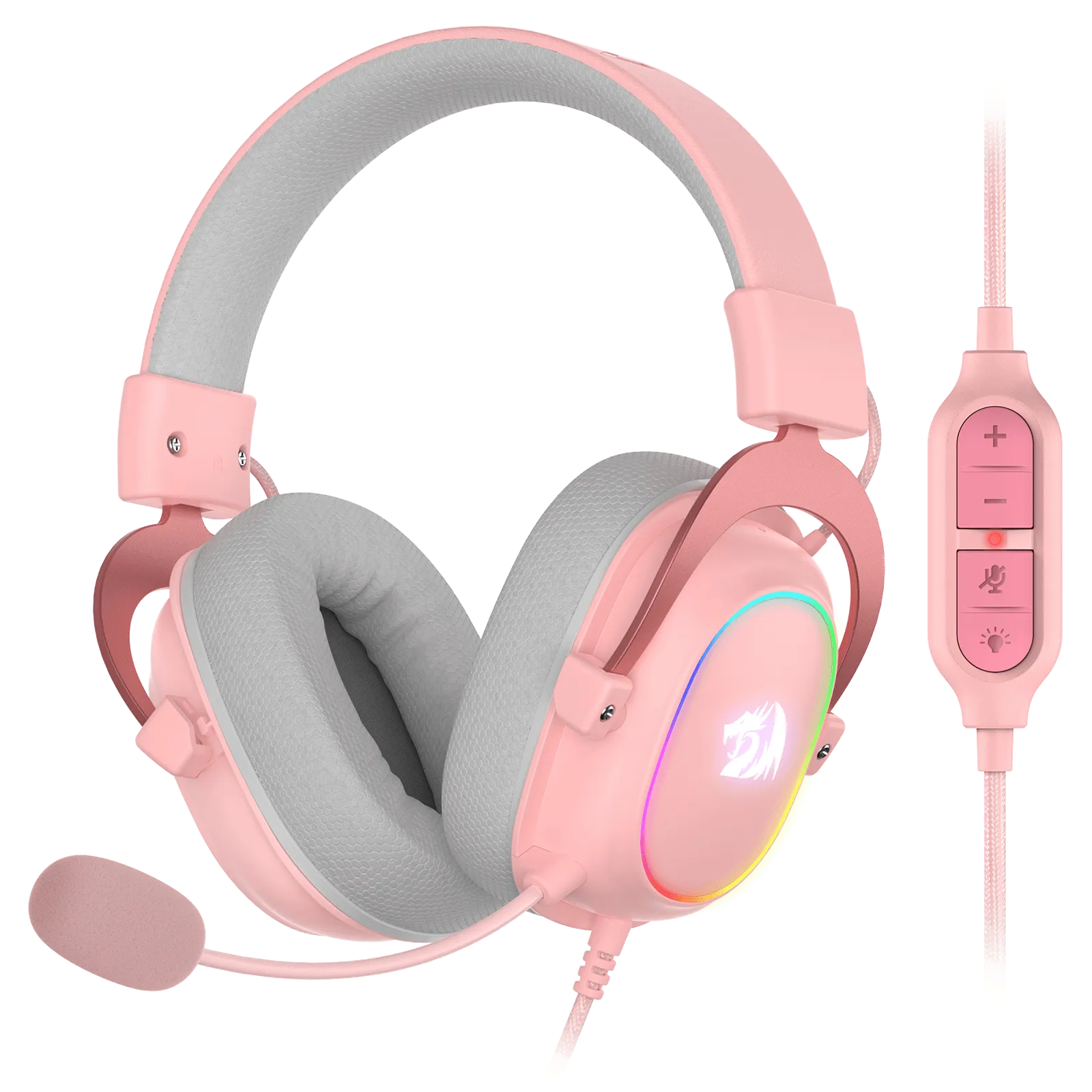 H510 ZEUS-X Cute Gaming Headphone with Mic (Pink Color)