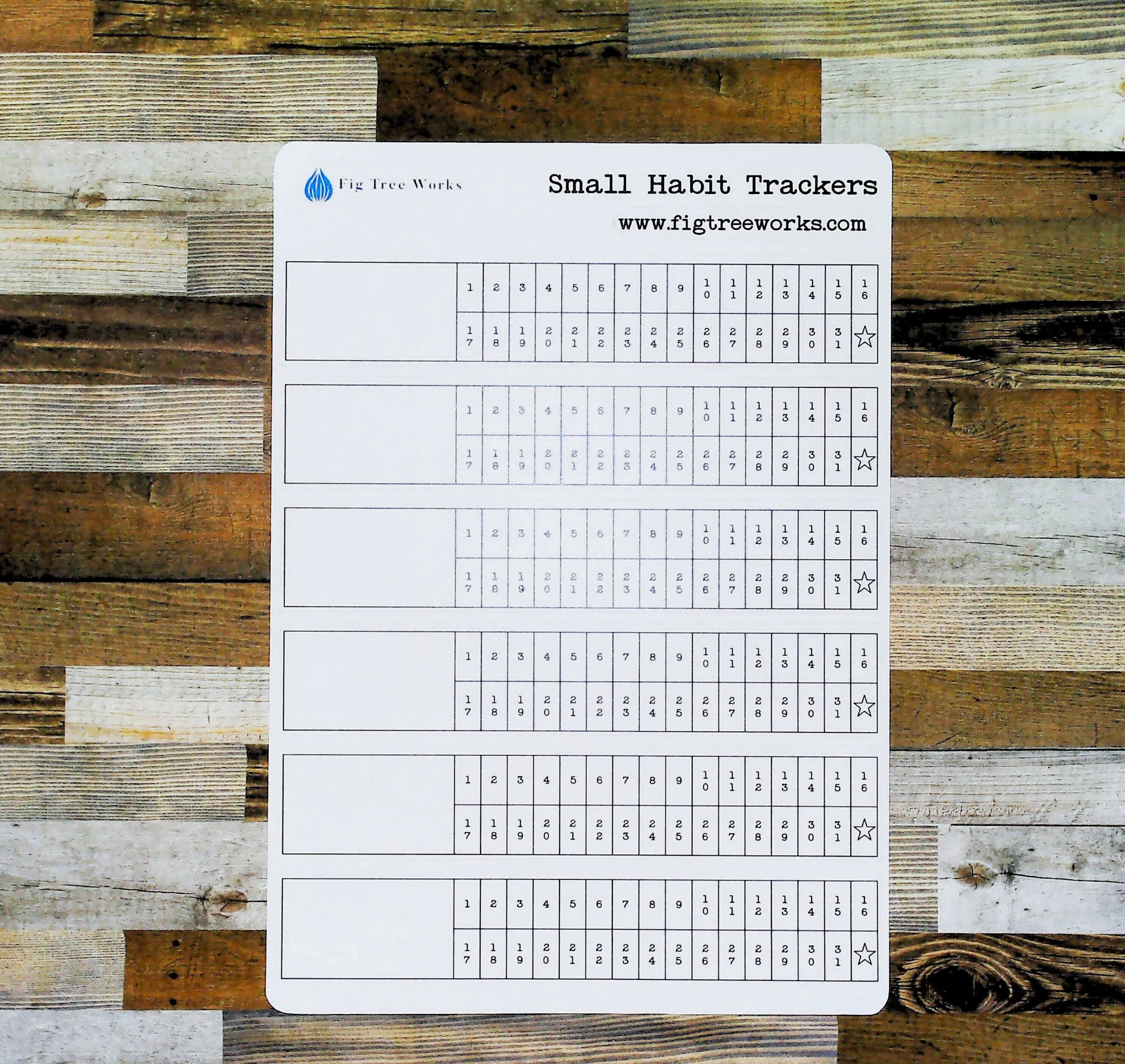 Habit Tracker Sticker Sheet | Track by Month or Weekly | Matte Finish | 6 Total Trackers