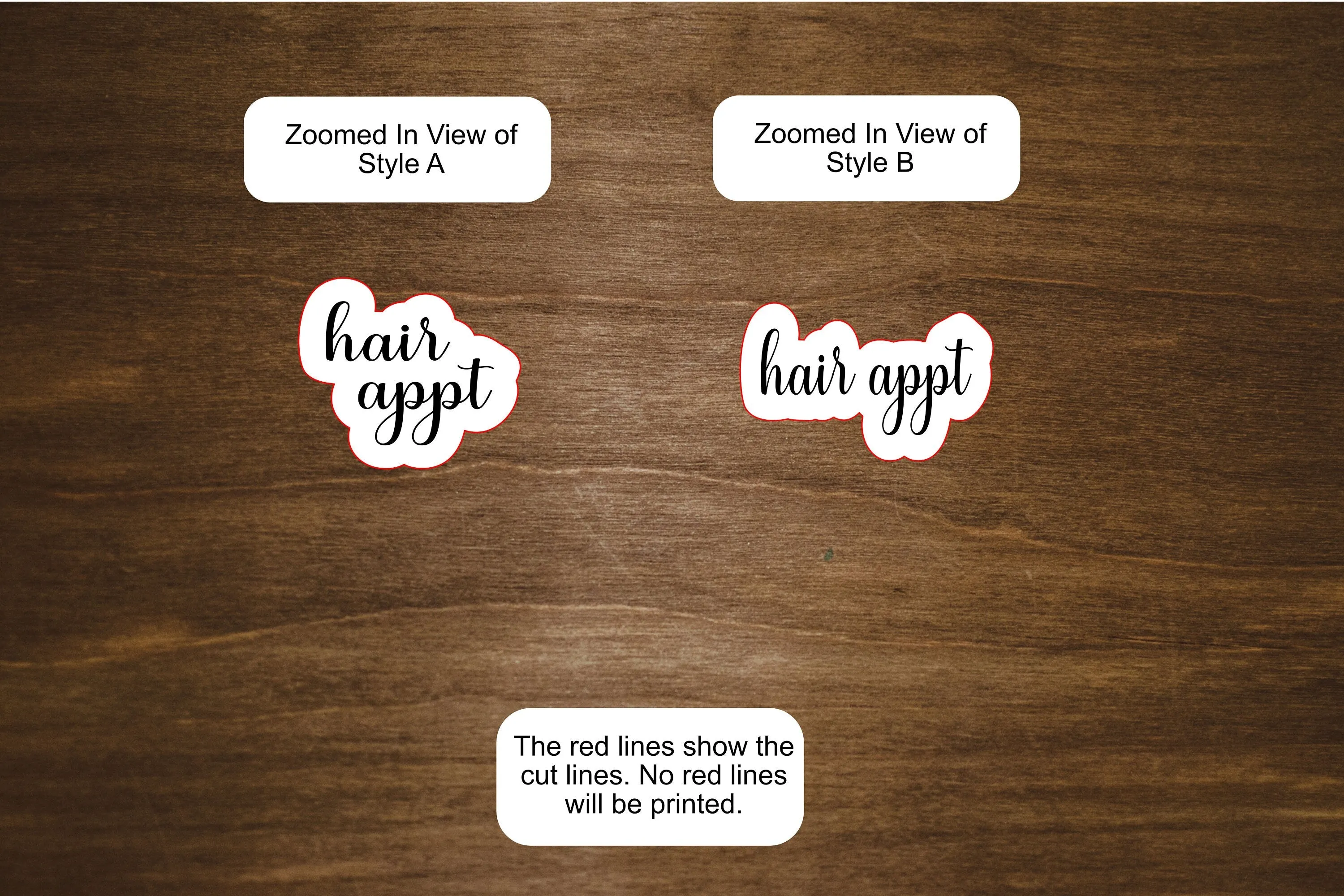 Hair Appointment Text Stickers, Hair Appointment Stickers for Planners, Journals, and Notebooks | Mini Scripts