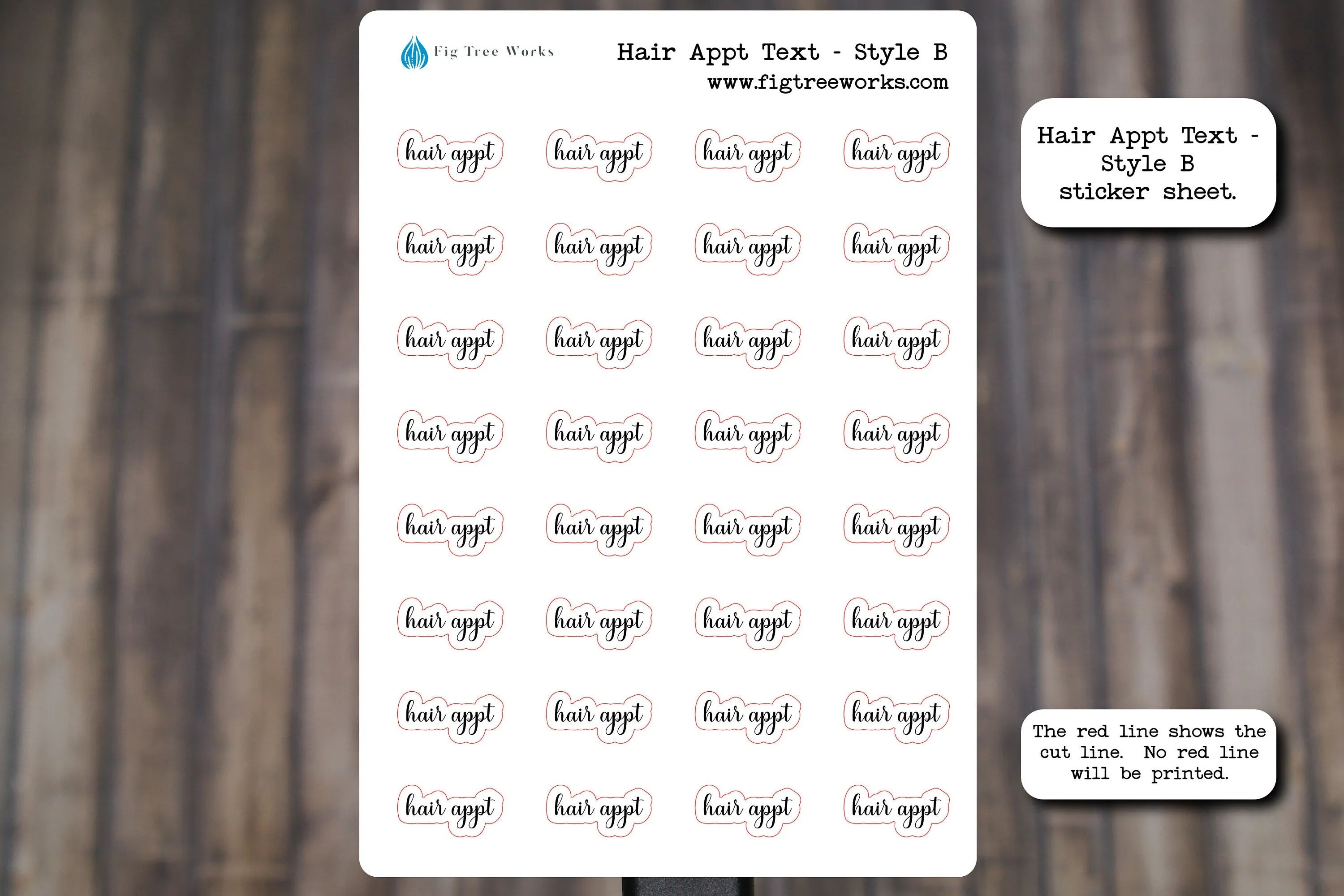 Hair Appointment Text Stickers, Hair Appointment Stickers for Planners, Journals, and Notebooks | Mini Scripts