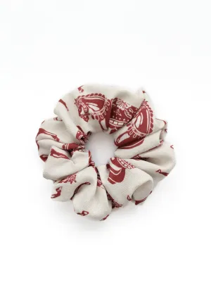 Hair Scrunchie Blossomare Print | Crimson Cream