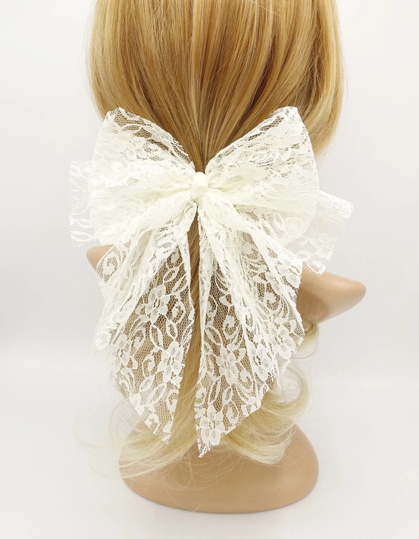 lace hair bow feminine styles hair accessory for woman