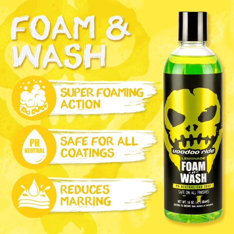 Lemonade Foam-N-Wash, Super Concentrated Heavy-Duty Citrus Based Car Soap, with a High Shine Finish