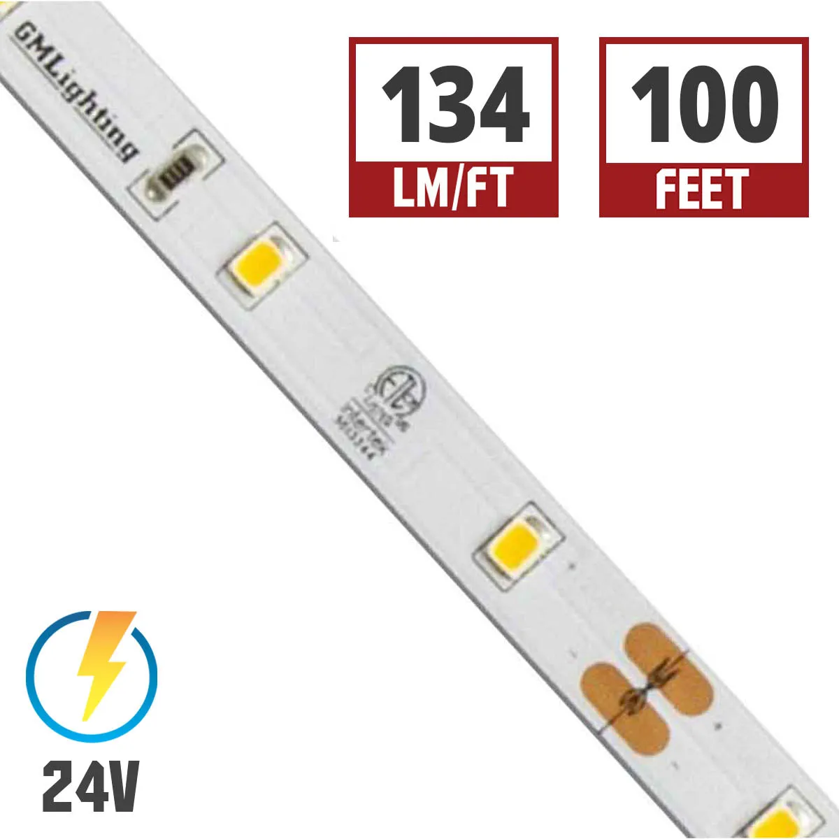 LTR-E Econo LED Strip Light, 100ft Reel, 3500K, 134 Lumens per Ft, 24V