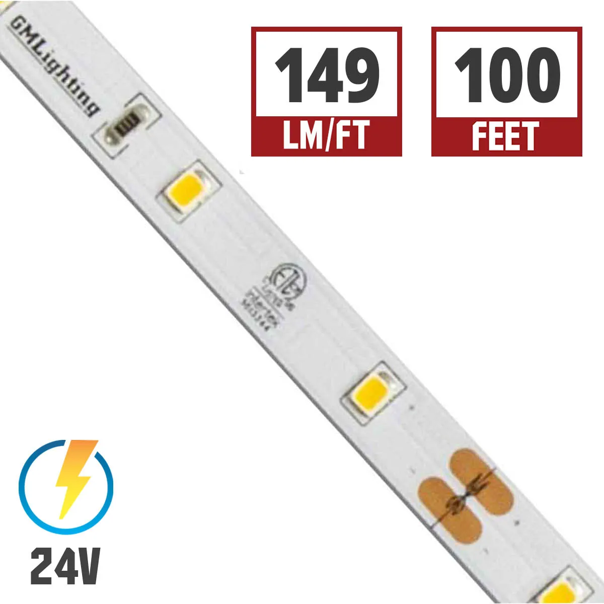 LTR-E Econo LED Strip Light, 100ft Reel, 4000K, 149 Lumens per Ft, 24V