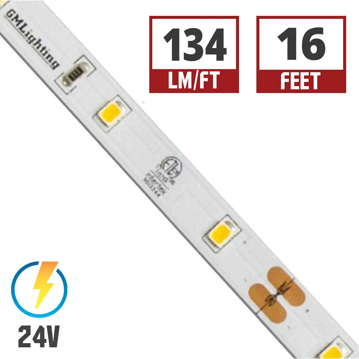 LTR-E Econo LED Strip Light, 16ft Reel, 3500K, 134 Lumens per Ft, 24V