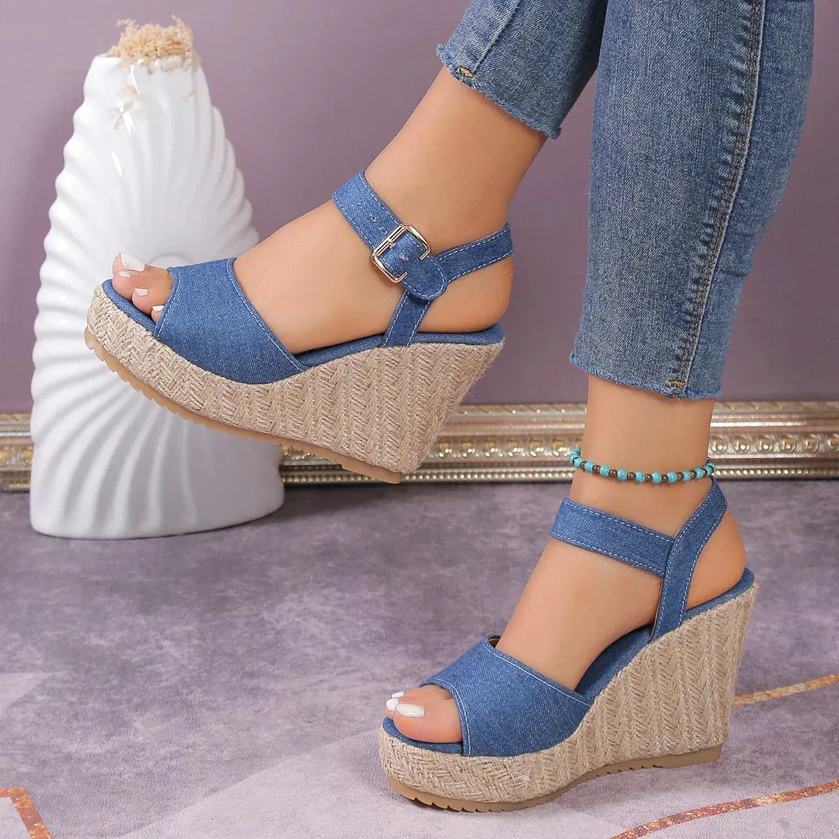 New 2024 SassyStep Wedge Sandals - Stylish & Comfortable | TrendPop