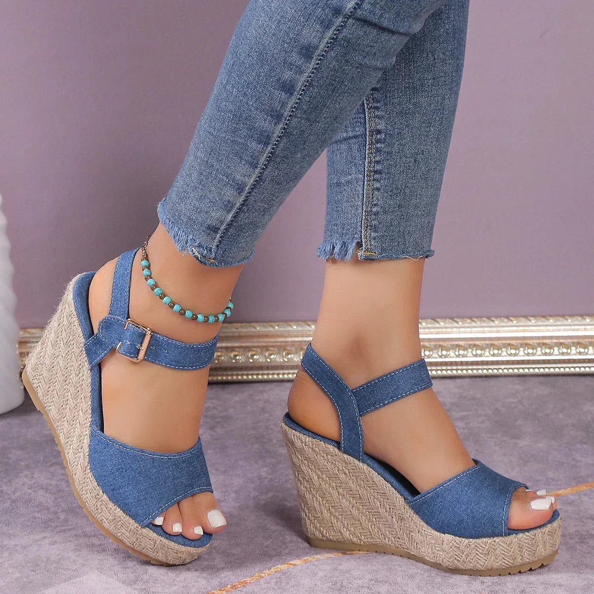 New 2024 SassyStep Wedge Sandals - Stylish & Comfortable | TrendPop