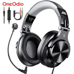 Oneodio A71D Wired Gaming Headset Gamer 3.5mm Over-Ear Gaming Headphones With Detachable Microphone For PC Computer PS4 Xbox