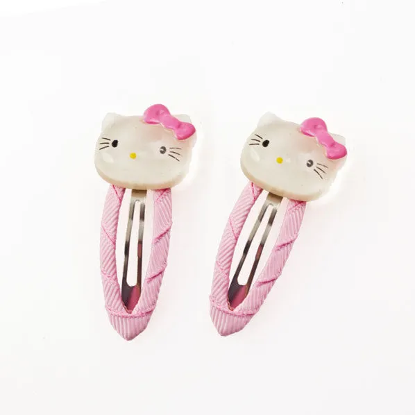 Pink HelloKitty Hair Clips [Pair]