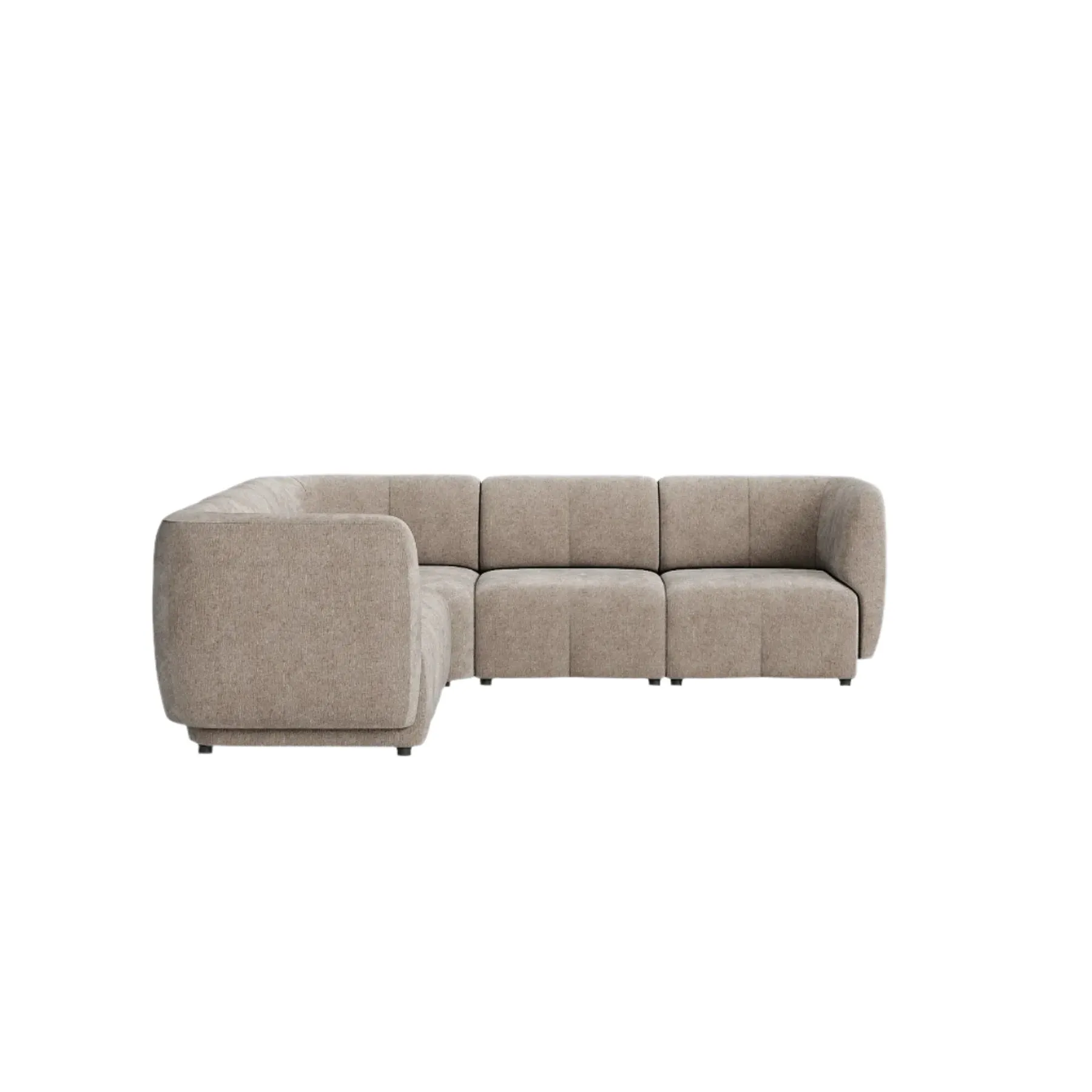 Plum Corner Sofa - City Almond