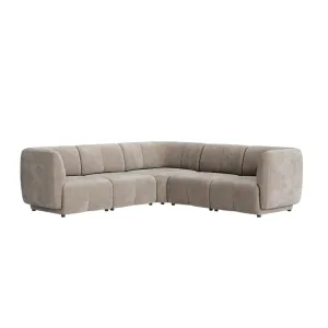 Plum Corner Sofa - City Almond