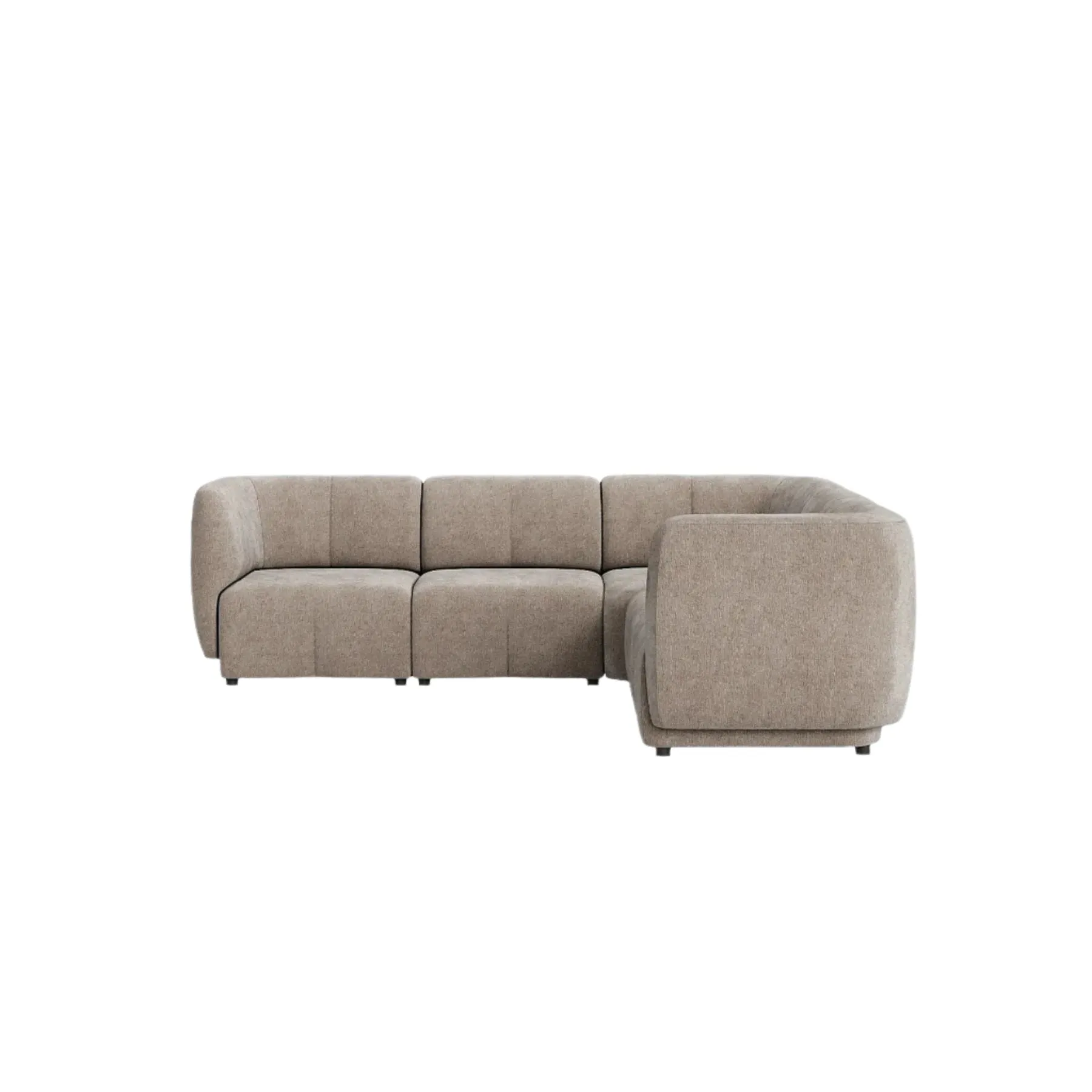 Plum Corner Sofa - City Almond