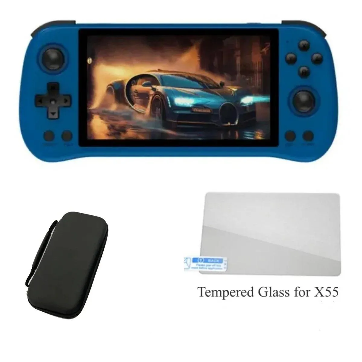 Powkiddy X55 5.5 inch IPS Screen Handheld Game Console Open Source RK3566 Retro Video Games Console Player Box Children's Gifts